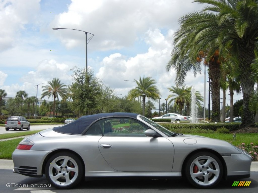 Arctic Silver Metallic 2004 Porsche 911 Carrera 4S Cabriolet Exterior Photo #69017410