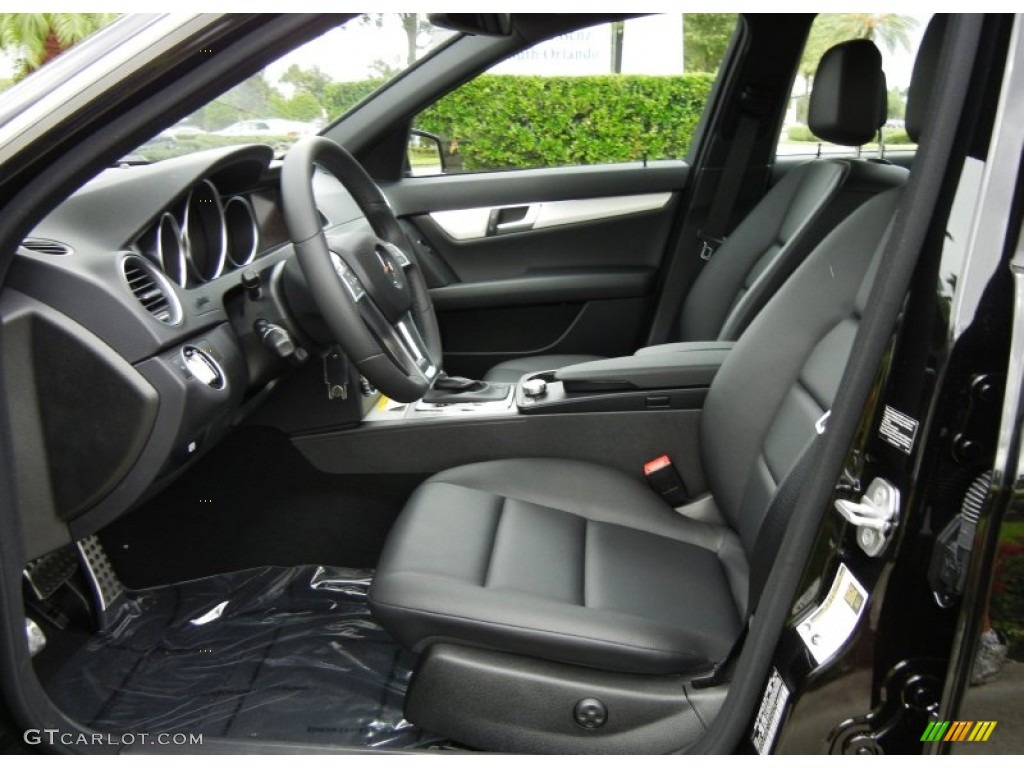 Black Interior 2012 Mercedes-Benz C 250 Sport Photo #69018169