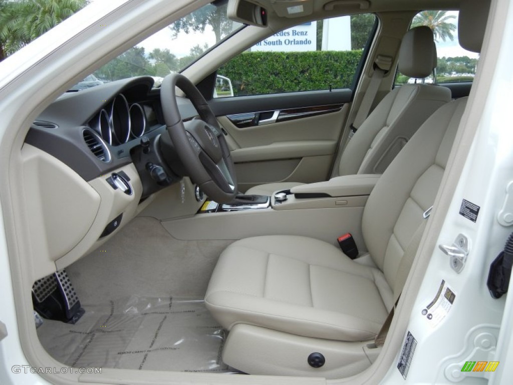 Almond Beige Interior 2012 Mercedes-Benz C 250 Sport Photo #69018406