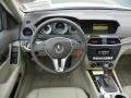 2012 Mercedes-Benz C Almond Beige Interior Dashboard Photo