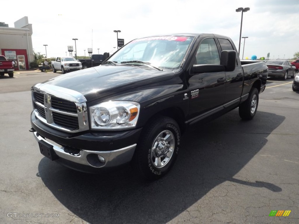 2007 Ram 2500 ST Quad Cab - Brilliant Black / Medium Slate Gray photo #1