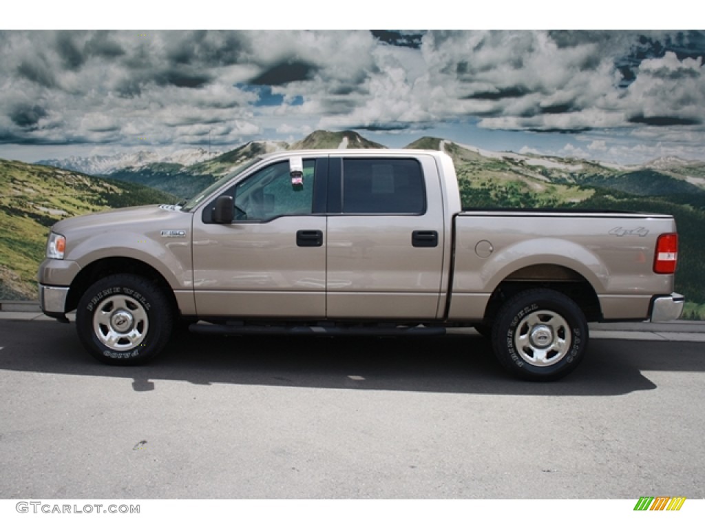 2006 F150 XLT SuperCrew 4x4 - Arizona Beige Metallic / Tan photo #6