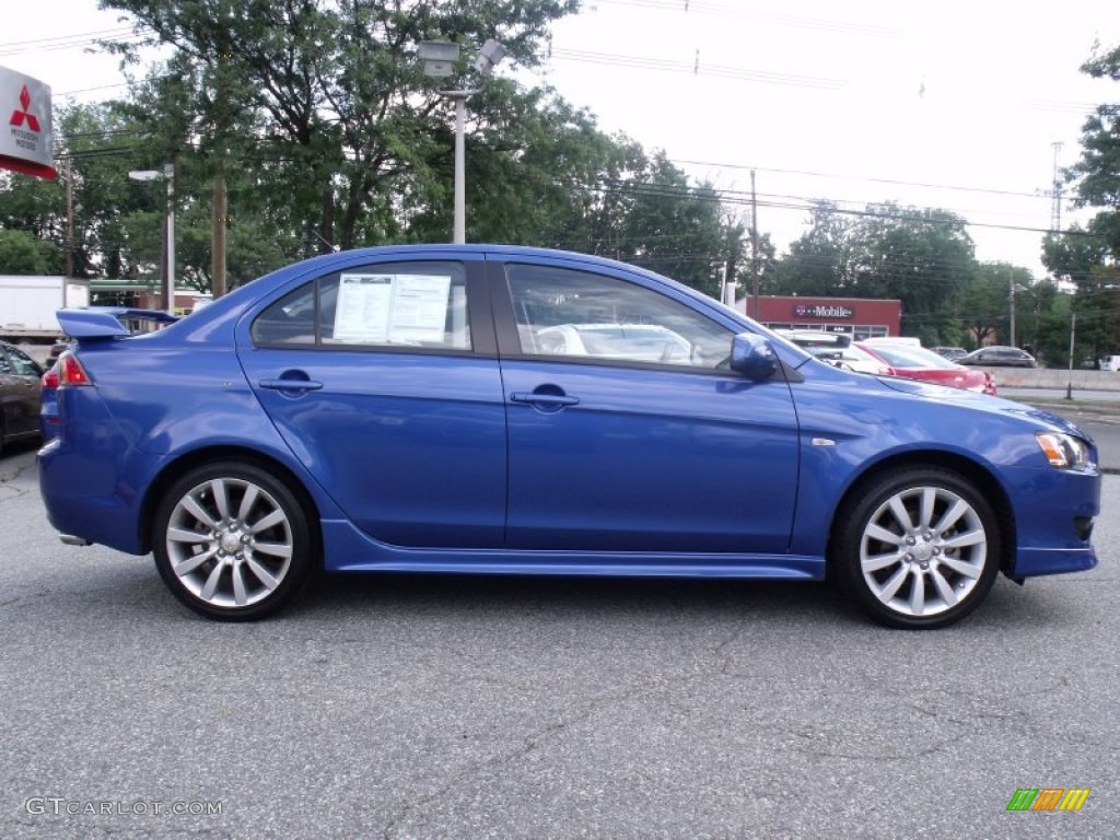 Octane Blue Metallic 2010 Mitsubishi Lancer GTS Exterior Photo #69020029