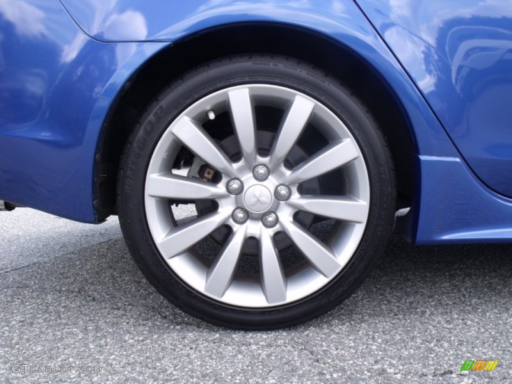 2010 Lancer GTS - Octane Blue Metallic / Black photo #30