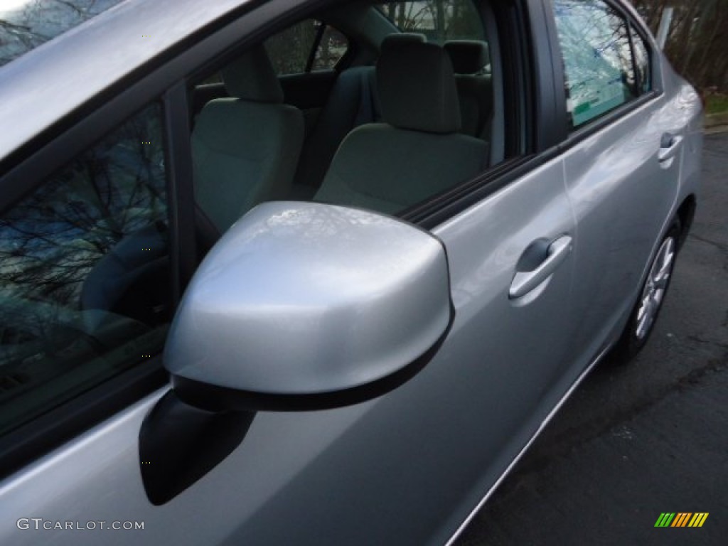 2012 Civic LX Sedan - Dyno Blue Pearl / Gray photo #13