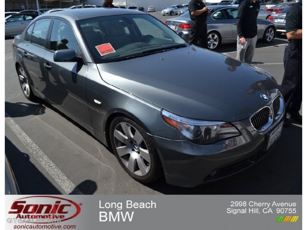 2007 5 Series 530i Sedan - Titanium Grey Metallic / Grey photo #1