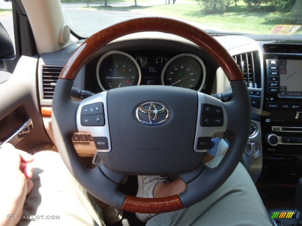 2013 Toyota Land Cruiser Standard Land Cruiser Model Sandstone Steering Wheel Photo #69024451