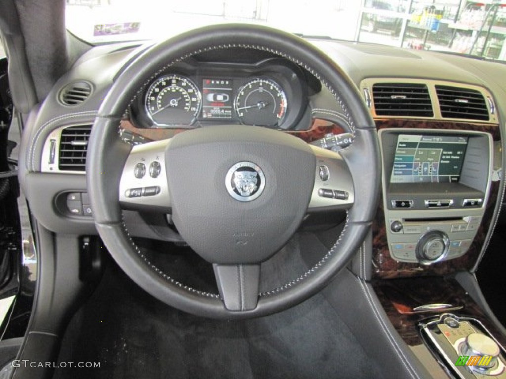 2011 Jaguar XK XK Coupe Warm Charcoal/Warm Charcoal Steering Wheel Photo #69025891