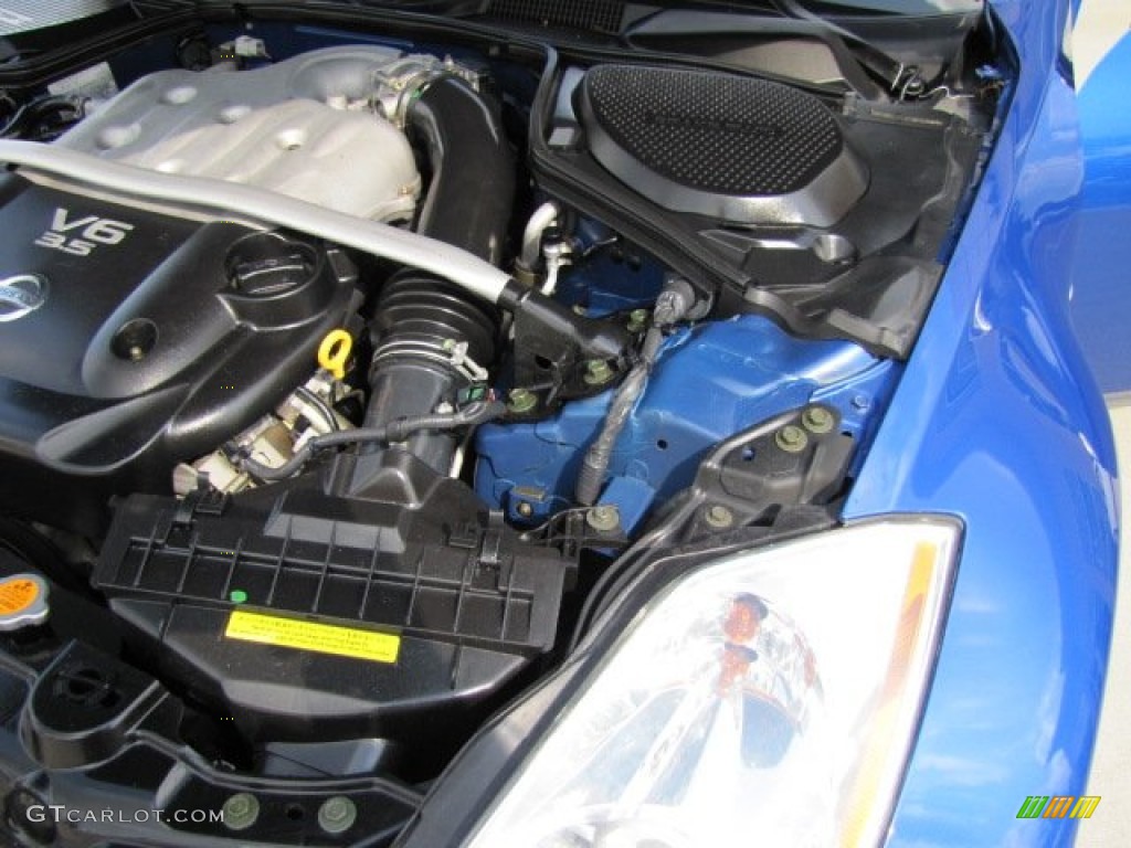 2004 350Z Touring Roadster - Daytona Blue Metallic / Frost photo #36