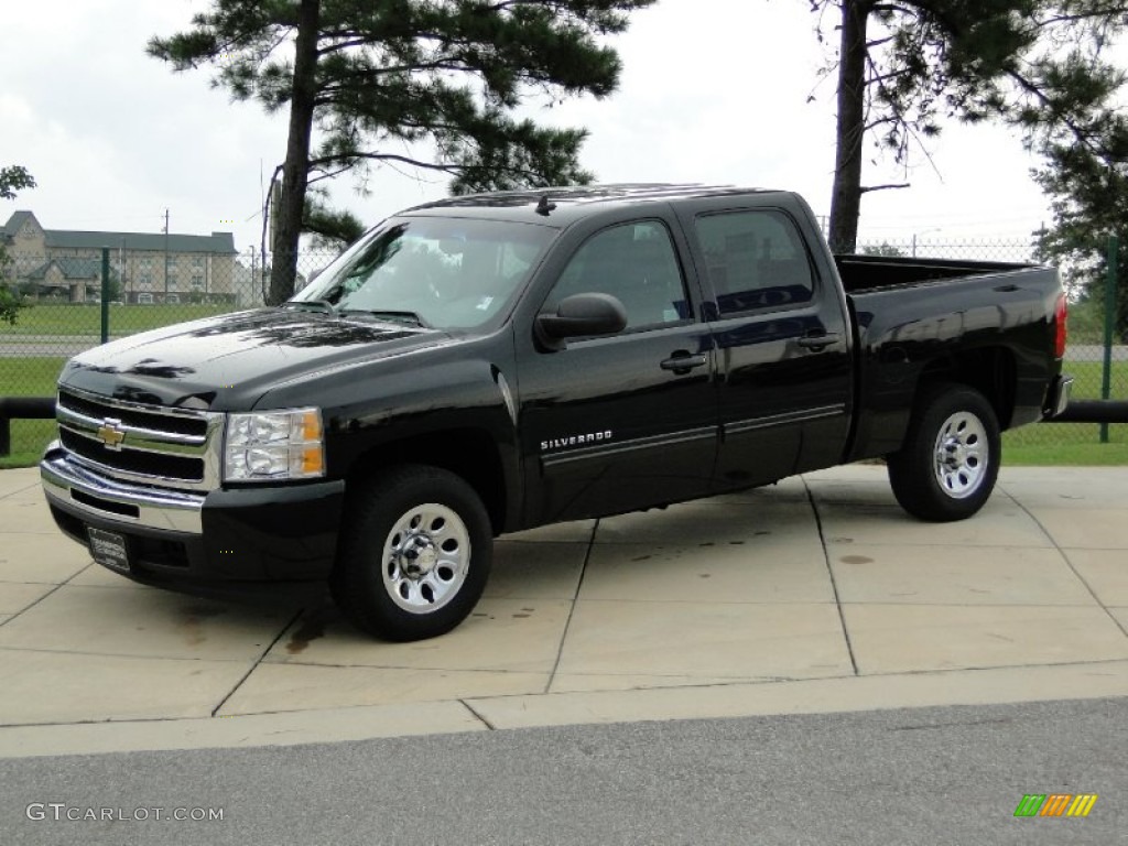 2010 Silverado 1500 LS Crew Cab - Black / Dark Titanium photo #9