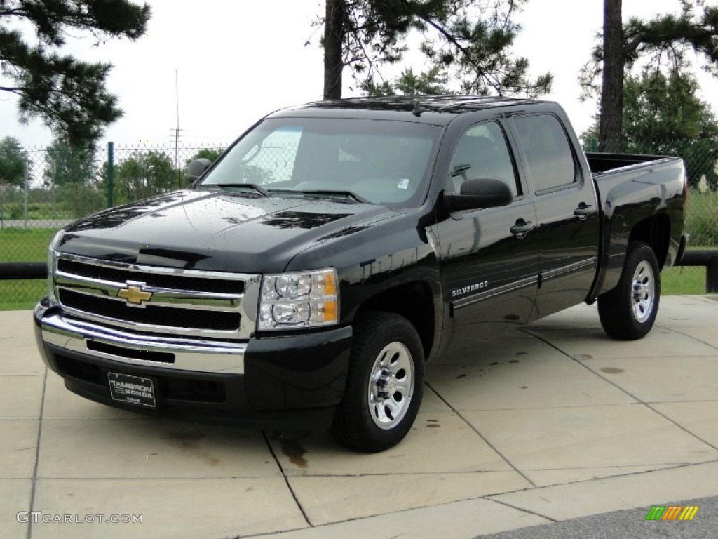 2010 Silverado 1500 LS Crew Cab - Black / Dark Titanium photo #10