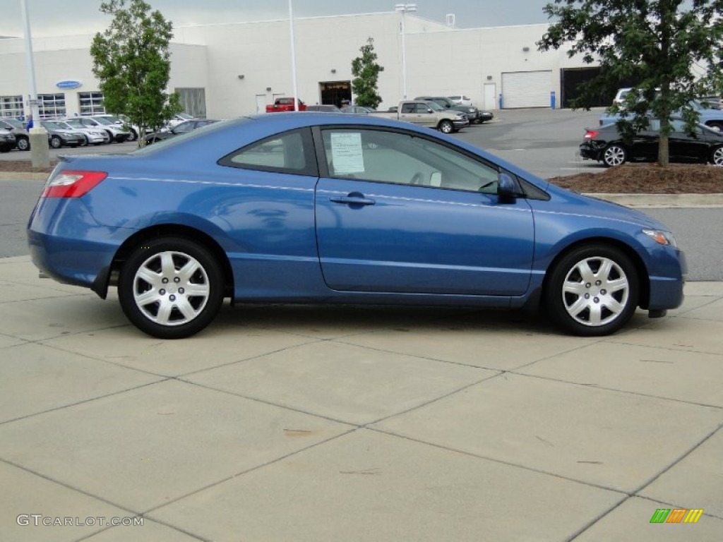 2010 Civic LX Coupe - Atomic Blue Metallic / Gray photo #3