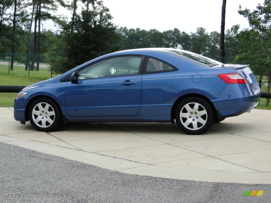 2010 Civic LX Coupe - Atomic Blue Metallic / Gray photo #6
