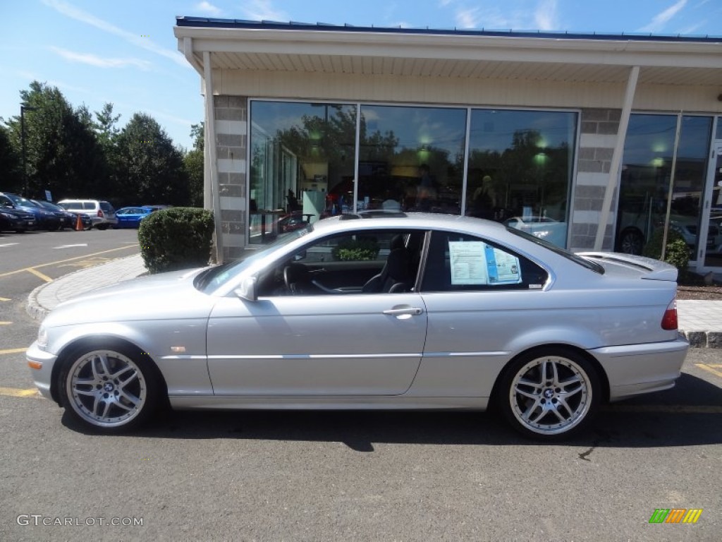 2003 3 Series 330i Coupe - Titanium Silver Metallic / Black photo #3