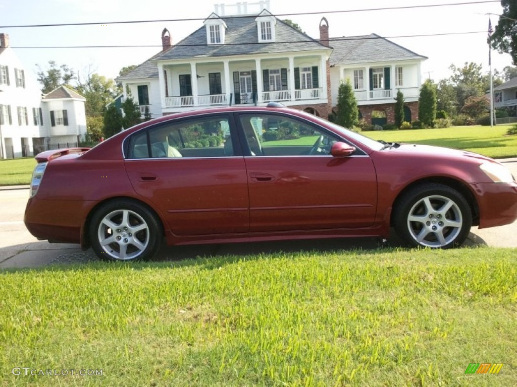 2004 Altima 3.5 SE - Sonoma Sunset Pearl Red / Blond photo #2