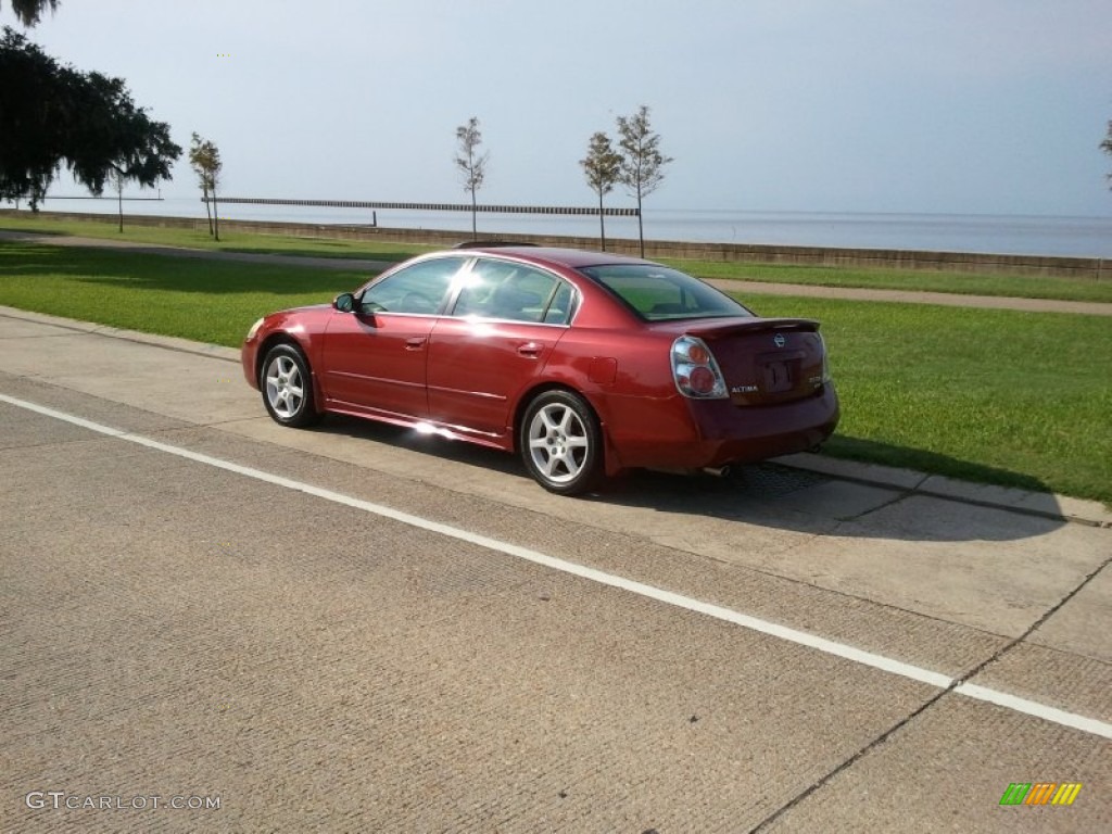2004 Altima 3.5 SE - Sonoma Sunset Pearl Red / Blond photo #7