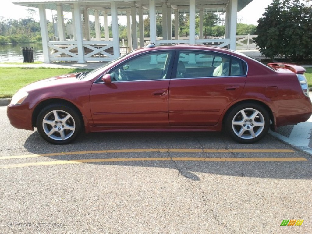 2004 Altima 3.5 SE - Sonoma Sunset Pearl Red / Blond photo #19