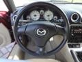 2003 Mazda MX-5 Miata Parchment Interior Steering Wheel Photo