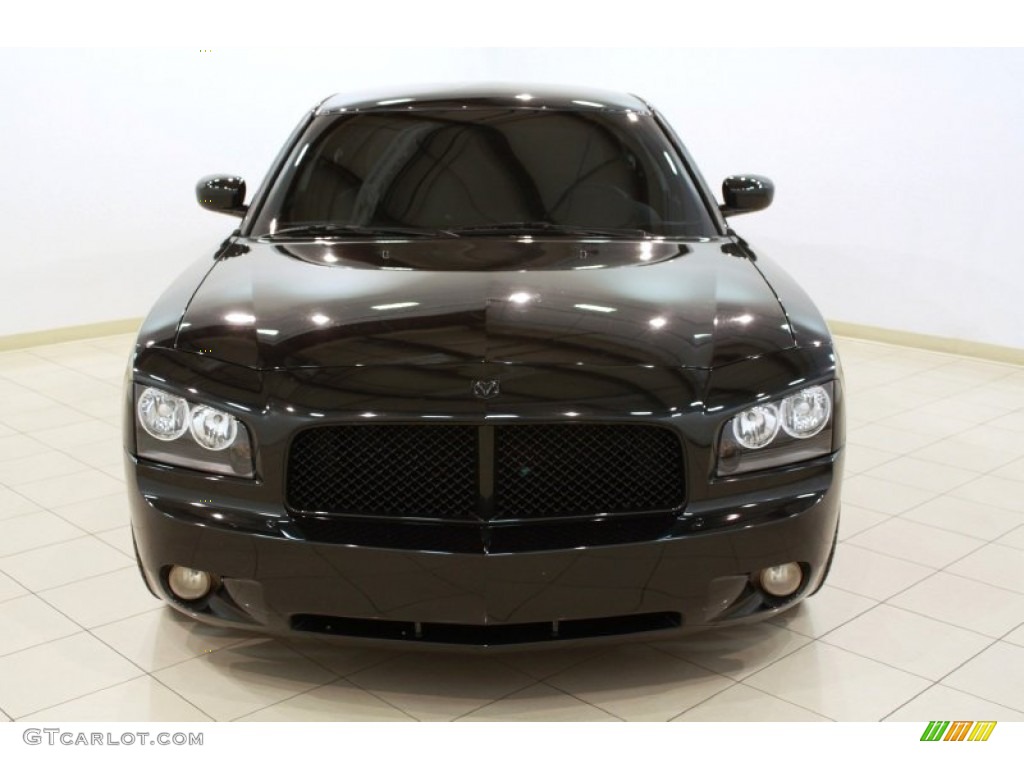 2010 Charger SXT - Brilliant Black Crystal Pearl / Dark Slate Gray photo #2