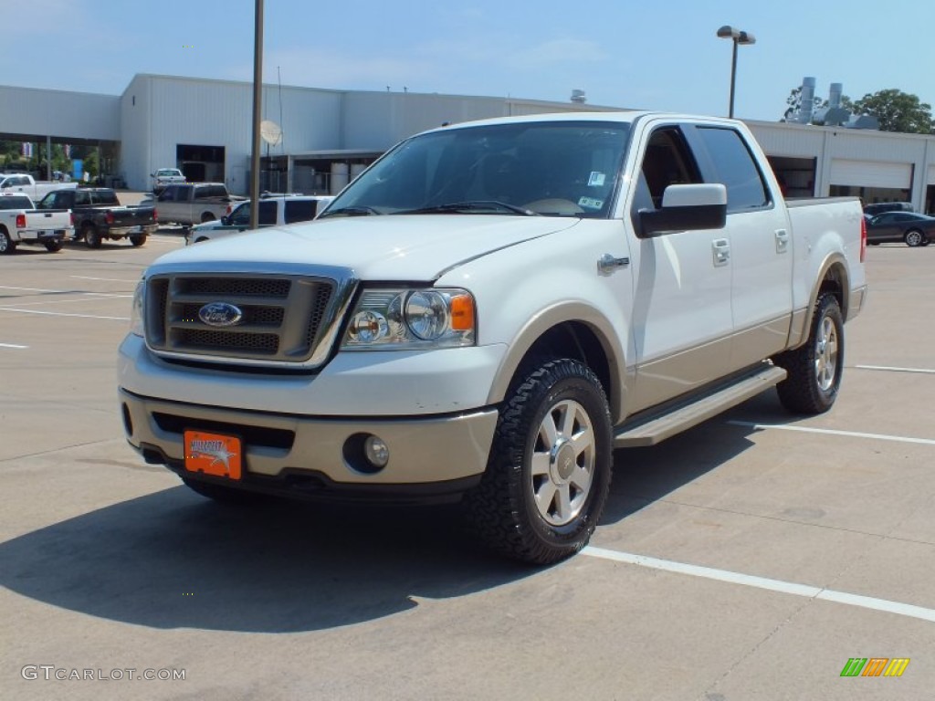 2007 F150 King Ranch SuperCrew 4x4 - Oxford White / Castano Brown Leather photo #9