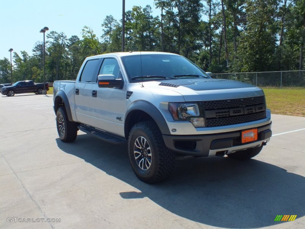 2012 F150 SVT Raptor SuperCrew 4x4 - Ingot Silver Metallic / Raptor Black Leather/Cloth photo #1