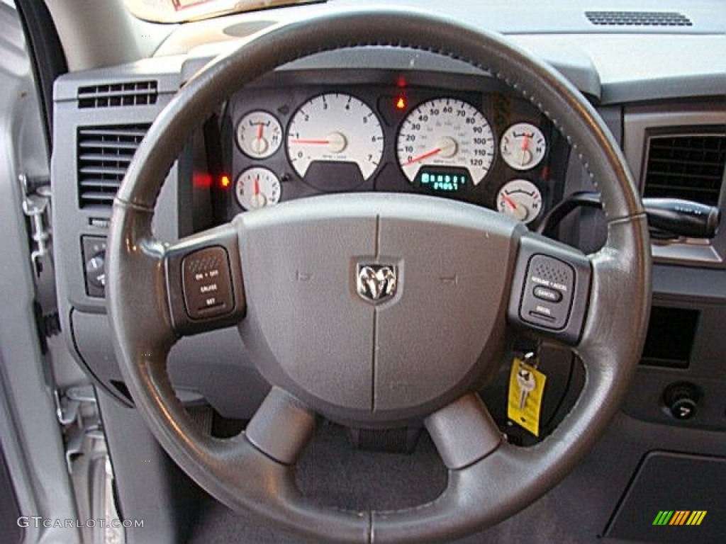 2006 Dodge Ram 2500 Sport Quad Cab Medium Slate Gray Steering Wheel Photo #69035807