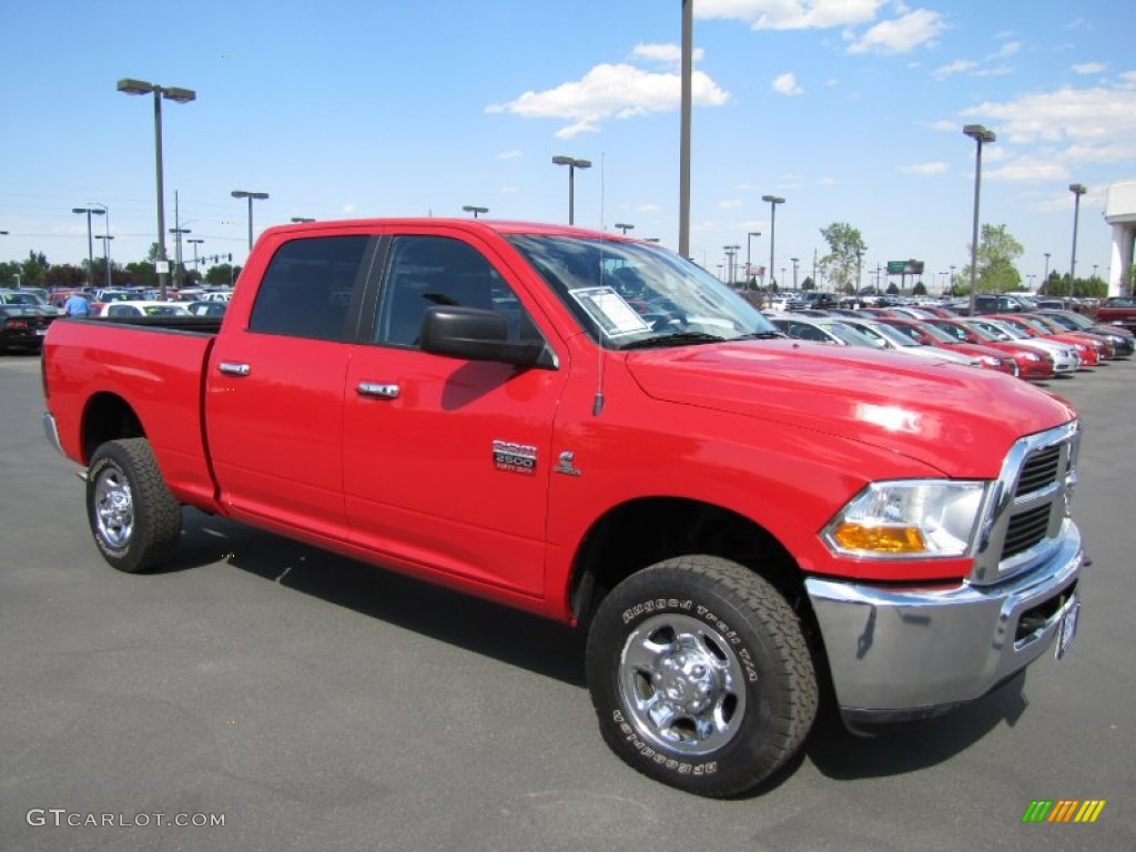 2011 Ram 2500 HD SLT Crew Cab 4x4 - Flame Red / Dark Slate/Medium Graystone photo #1