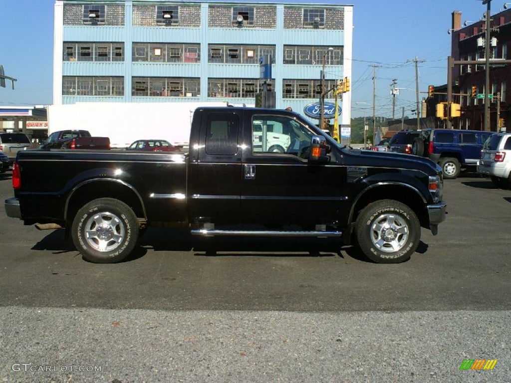 2009 F250 Super Duty XLT SuperCab 4x4 - Black / Medium Stone photo #5