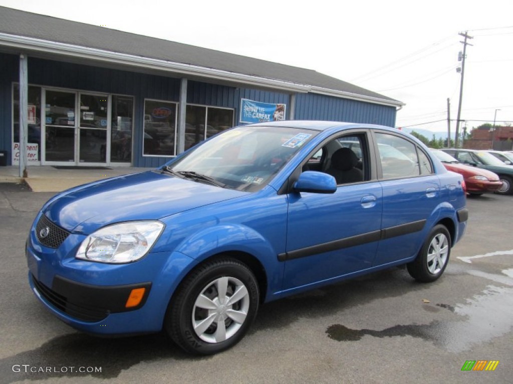 2007 Rio LX Sedan - Sapphire Blue / Gray photo #1