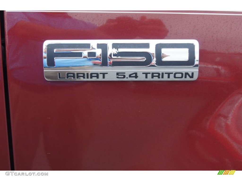 2006 F150 Lariat SuperCab 4x4 - Dark Toreador Red Metallic / Tan photo #15