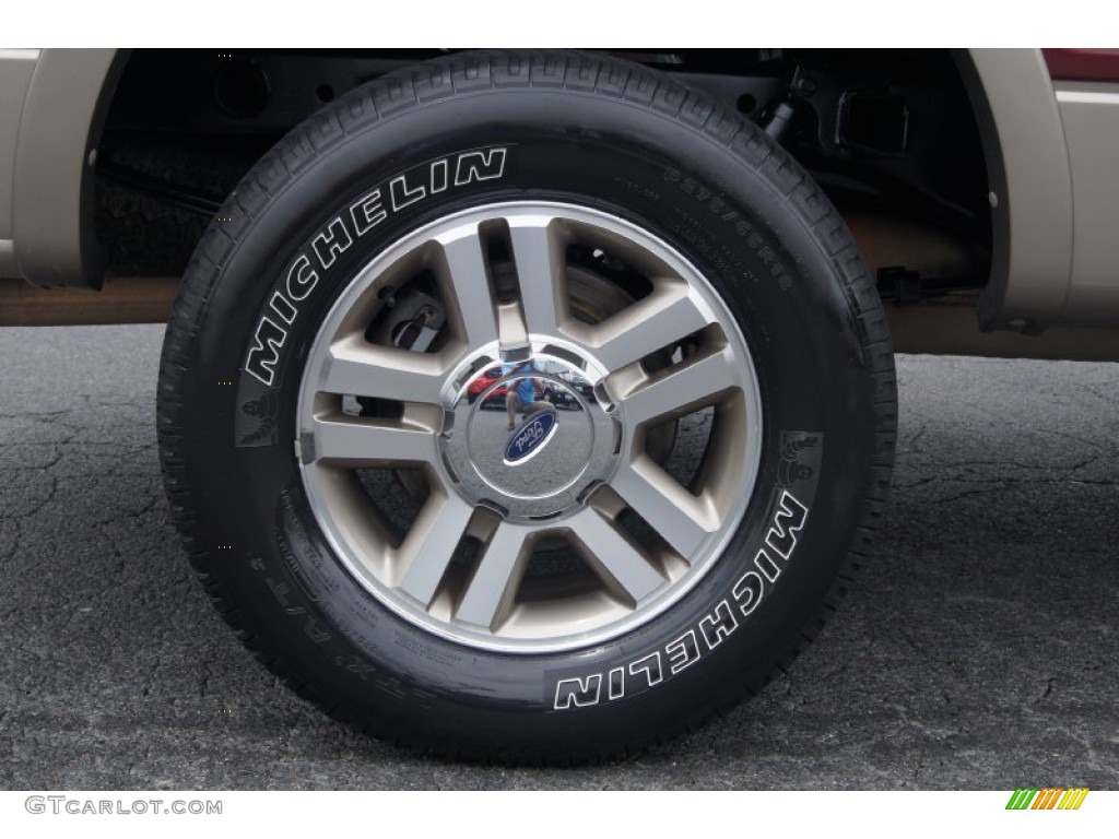 2006 F150 Lariat SuperCab 4x4 - Dark Toreador Red Metallic / Tan photo #17