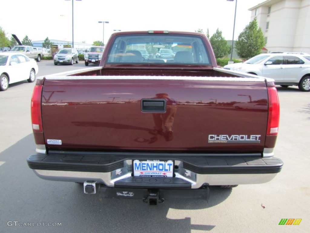 1998 C/K K1500 Silverado Extended Cab 4x4 - Dark Carmine Red Metallic / Gray photo #6