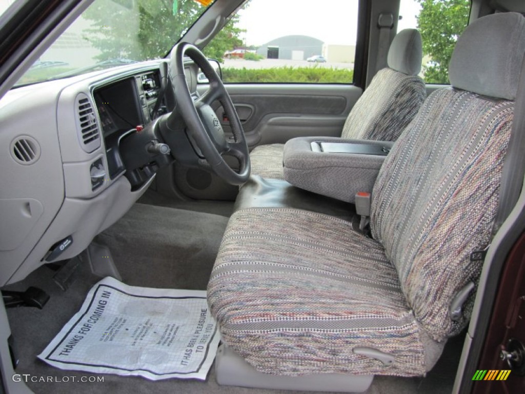 1998 C/K K1500 Silverado Extended Cab 4x4 - Dark Carmine Red Metallic / Gray photo #8