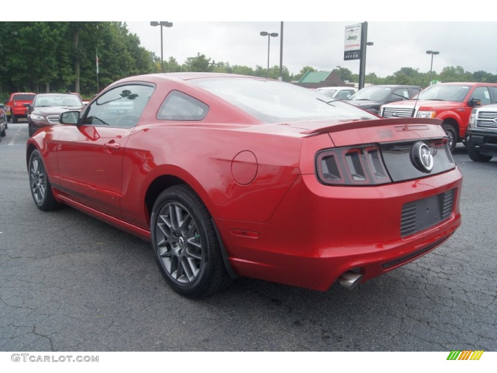 Red Candy Metallic 2013 Ford Mustang V6 Premium Coupe Exterior Photo #69040352