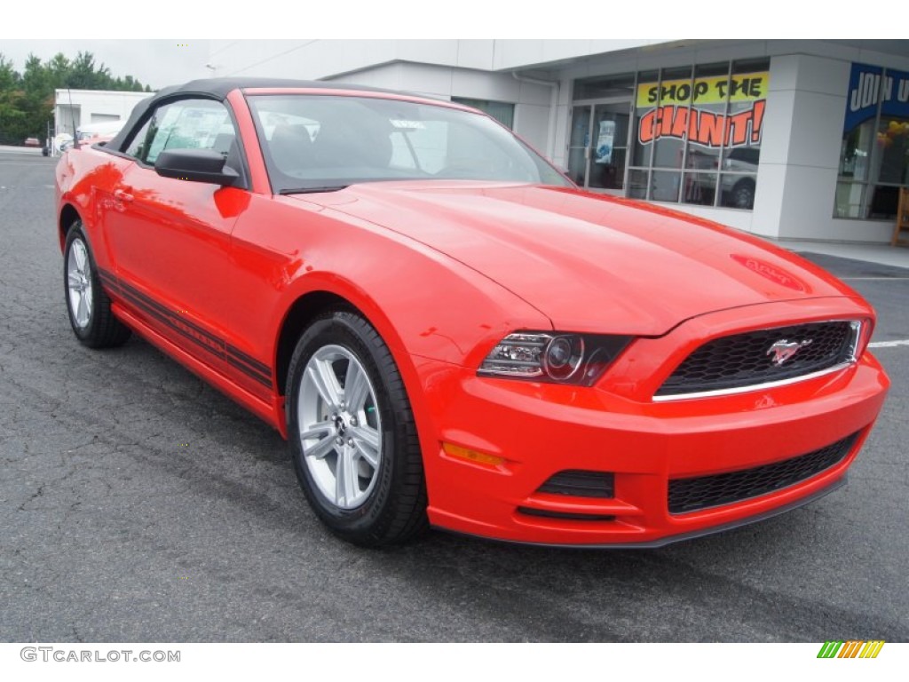 2013 Mustang V6 Convertible - Race Red / Charcoal Black photo #1