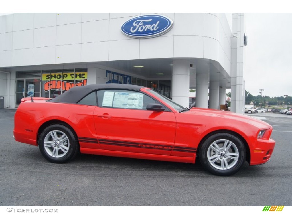 2013 Mustang V6 Convertible - Race Red / Charcoal Black photo #2