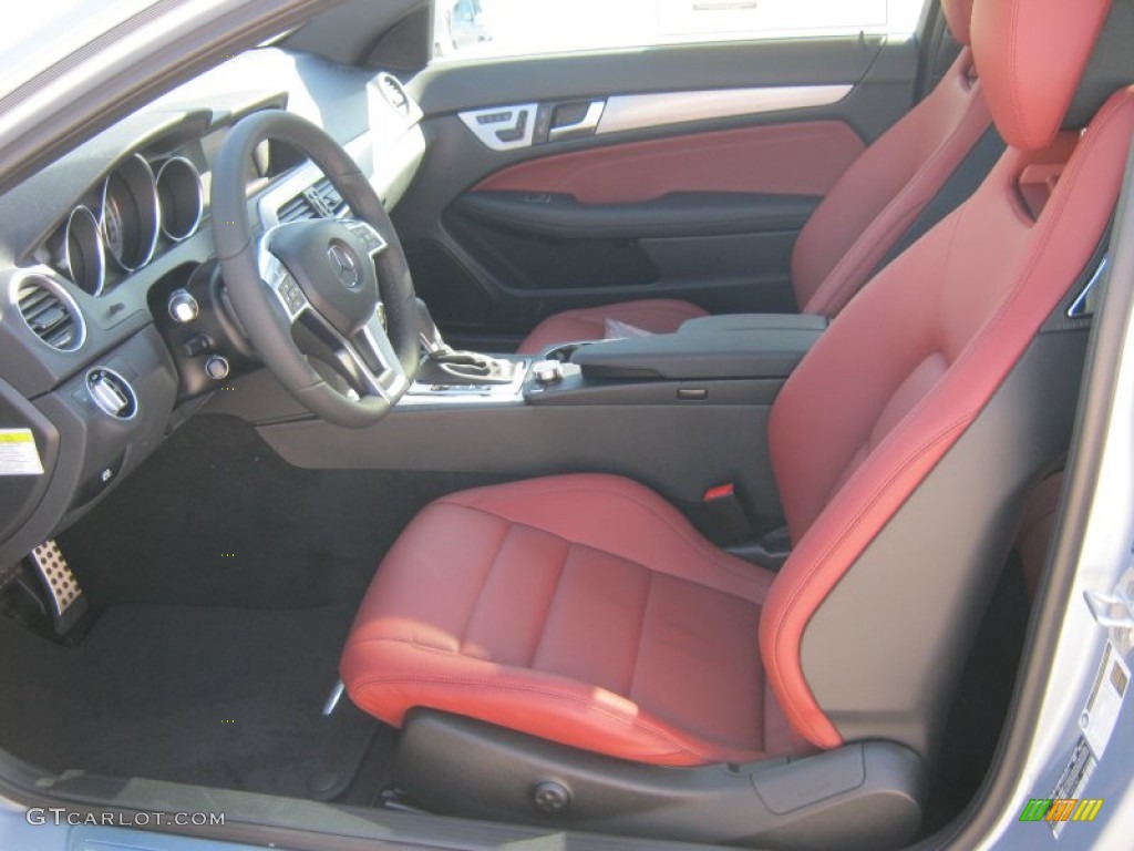 Red/Black Interior 2013 Mercedes-Benz C 350 Coupe Photo #69041309