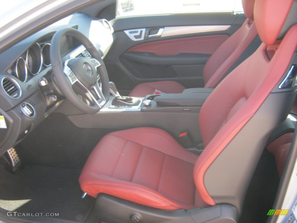 Red/Black Interior 2013 Mercedes-Benz C 350 Coupe Photo #69041407
