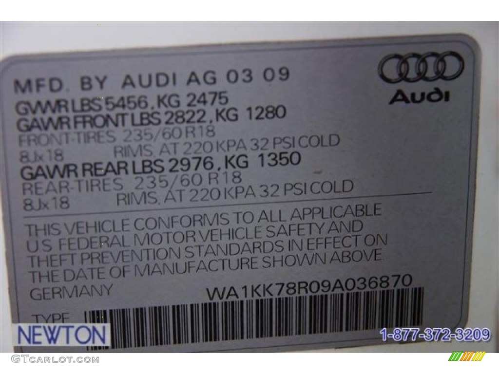 2009 Q5 3.2 Premium quattro - Ibis White / Cardamom Beige photo #40