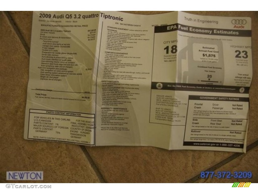2009 Q5 3.2 Premium Plus quattro - Ice Silver Metallic / Black photo #65