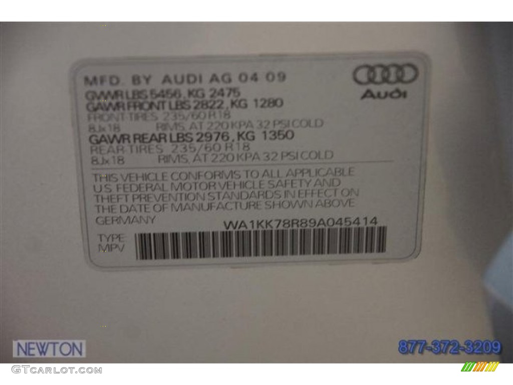 2009 Q5 3.2 Premium Plus quattro - Ice Silver Metallic / Black photo #71