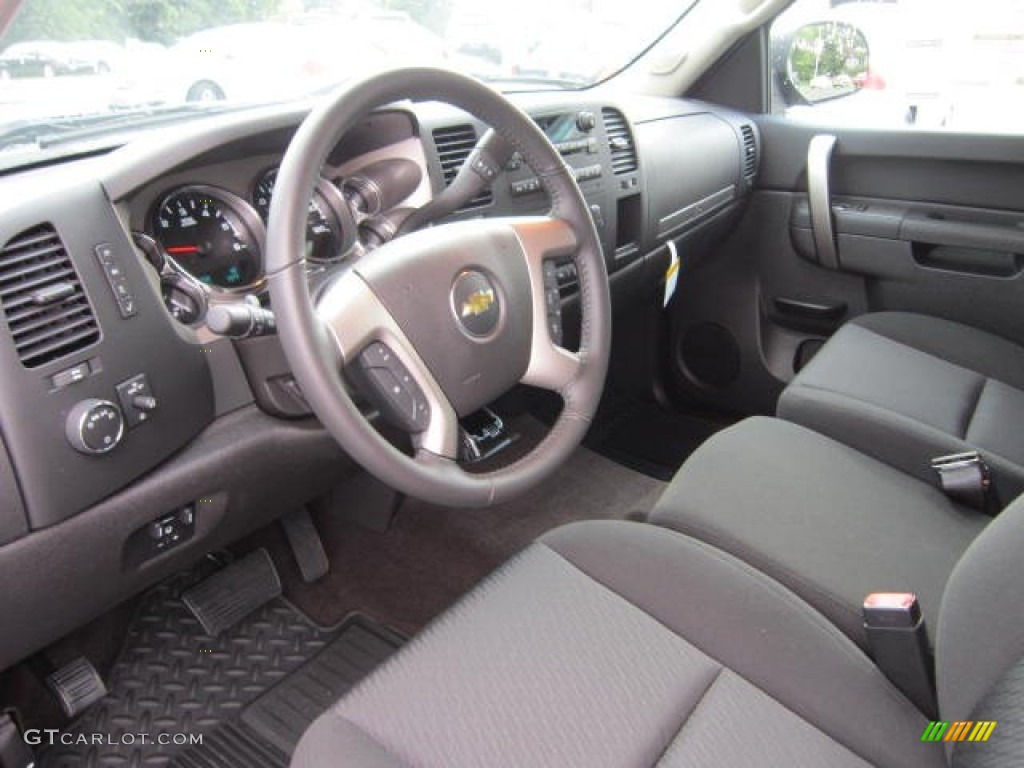 Ebony Interior 2013 Chevrolet Silverado 1500 LT Extended Cab 4x4 Photo #69043559