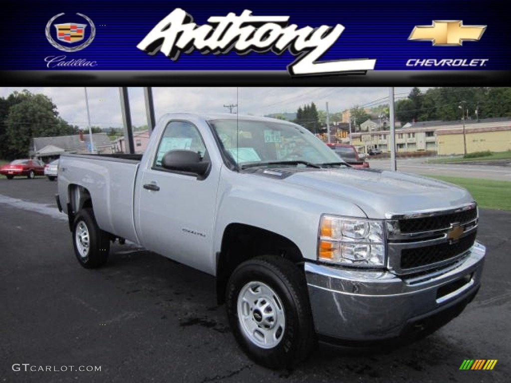 2013 Silverado 2500HD Work Truck Regular Cab 4x4 - Silver Ice Metallic / Dark Titanium photo #1