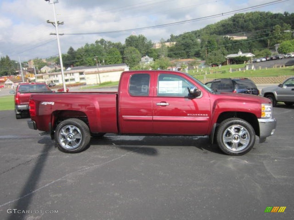 2013 Silverado 1500 LT Extended Cab 4x4 - Deep Ruby Metallic / Ebony photo #8