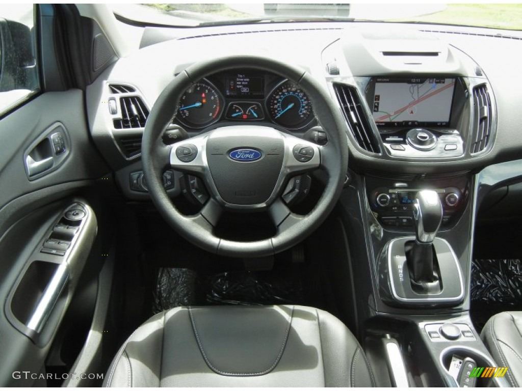 2013 Ford Escape Titanium 2.0L EcoBoost Charcoal Black Dashboard Photo #69044732