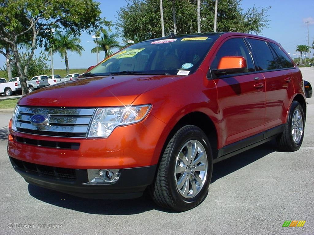Blazing Copper Metallic 2007 Ford Edge SEL Plus Exterior Photo #690452