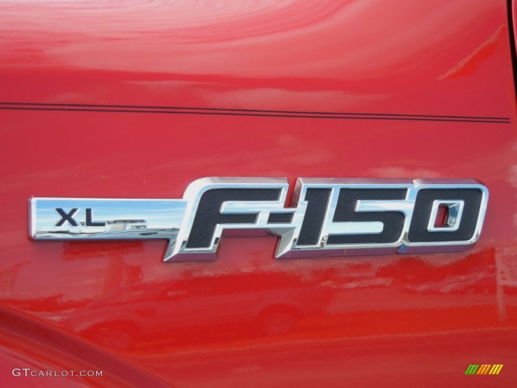 2012 F150 XL Regular Cab - Vermillion Red / Steel Gray photo #4