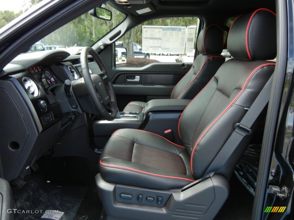 FX Sport Appearance Black/Red Interior 2012 Ford F150 FX4 SuperCrew 4x4 Photo #69045596