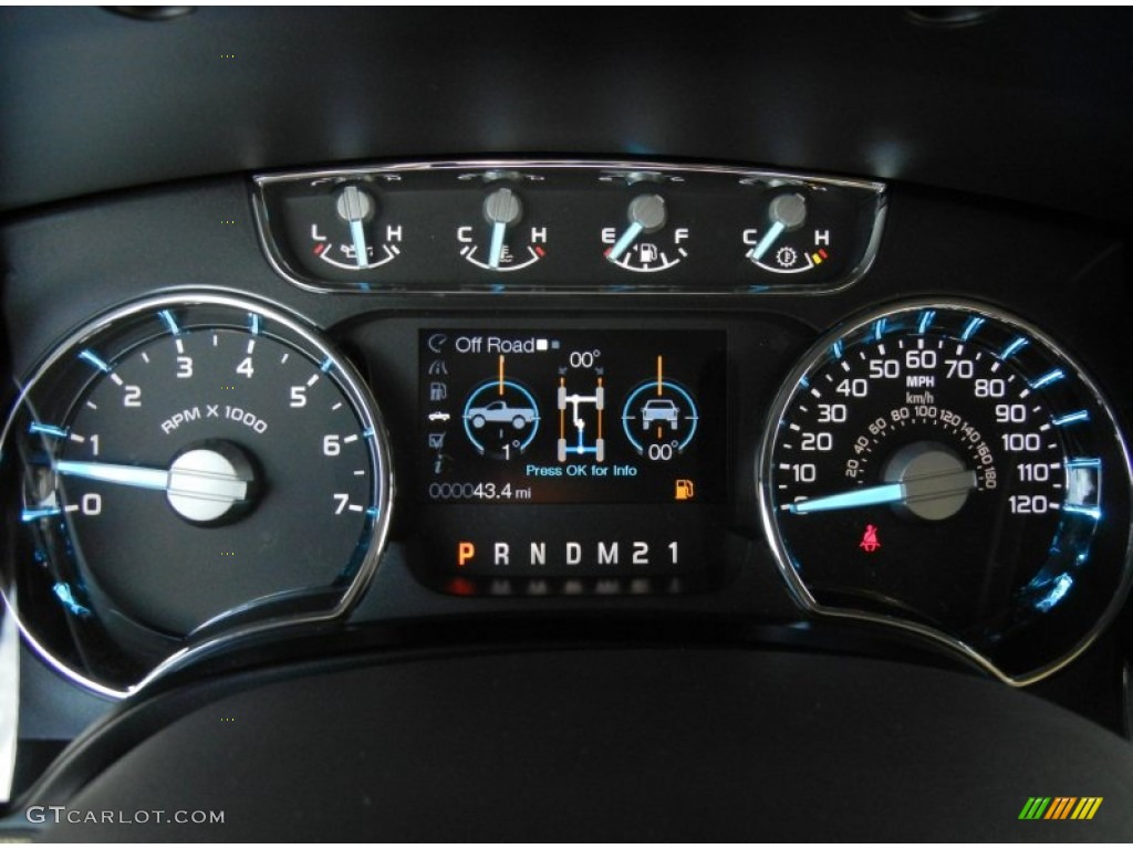 2012 Ford F150 Lariat SuperCrew Gauges Photo #69045755