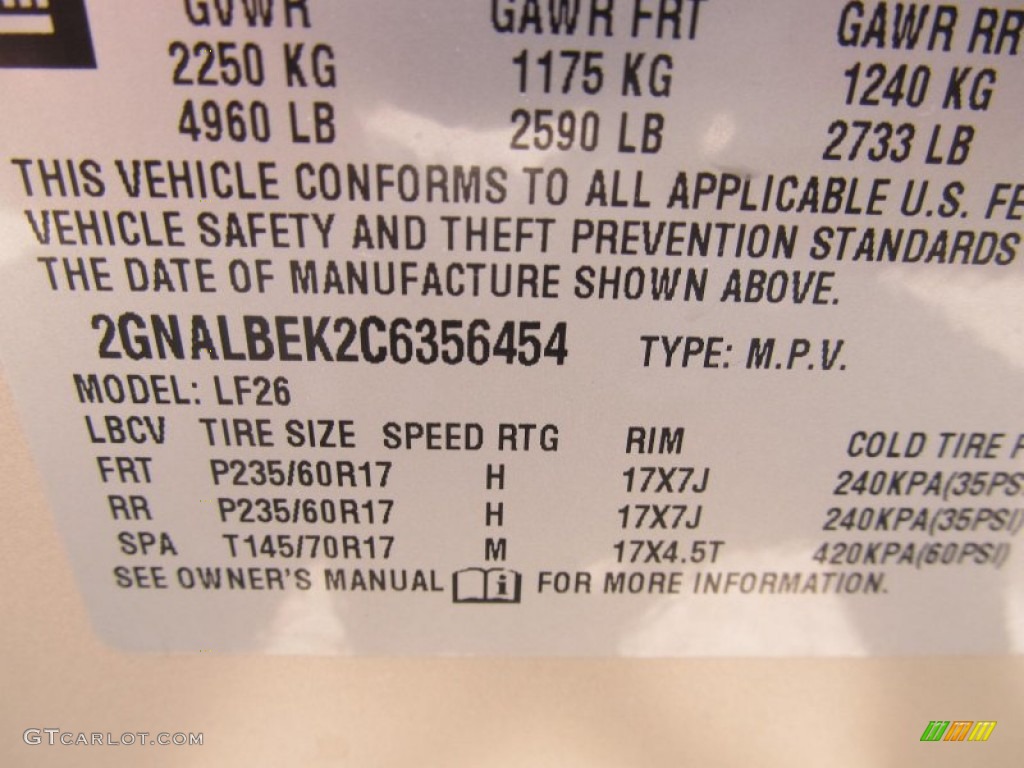 2012 Equinox LS - Gold Mist Metallic / Light Titanium/Jet Black photo #14